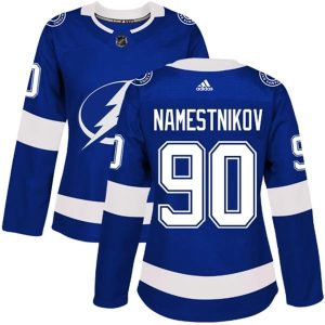 Damen Tampa Bay Lightning Trikot Vladislav Namestnikov 90 Blau Authentic